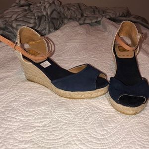Navy Kanna Wedges
